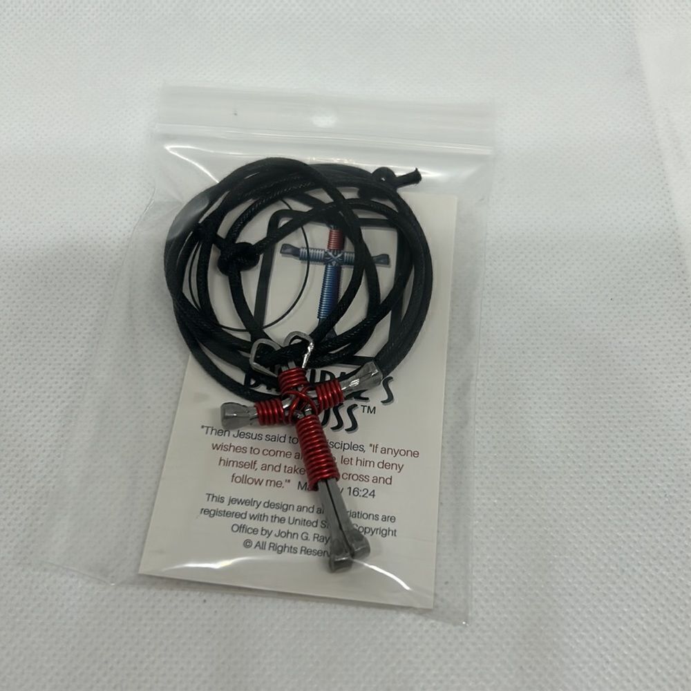 Disciples Cross Red Unisex Necklace - Picture 3 of 3